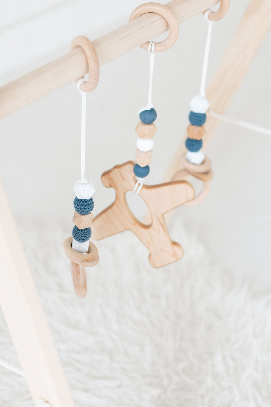 Airplane Baby Play Gym | Wooden Activity Gym - Aware House