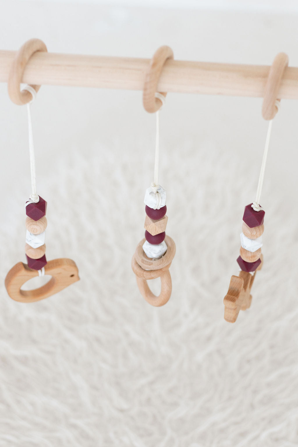 Classic Wine Baby Play Gym | Wooden Activity Gym