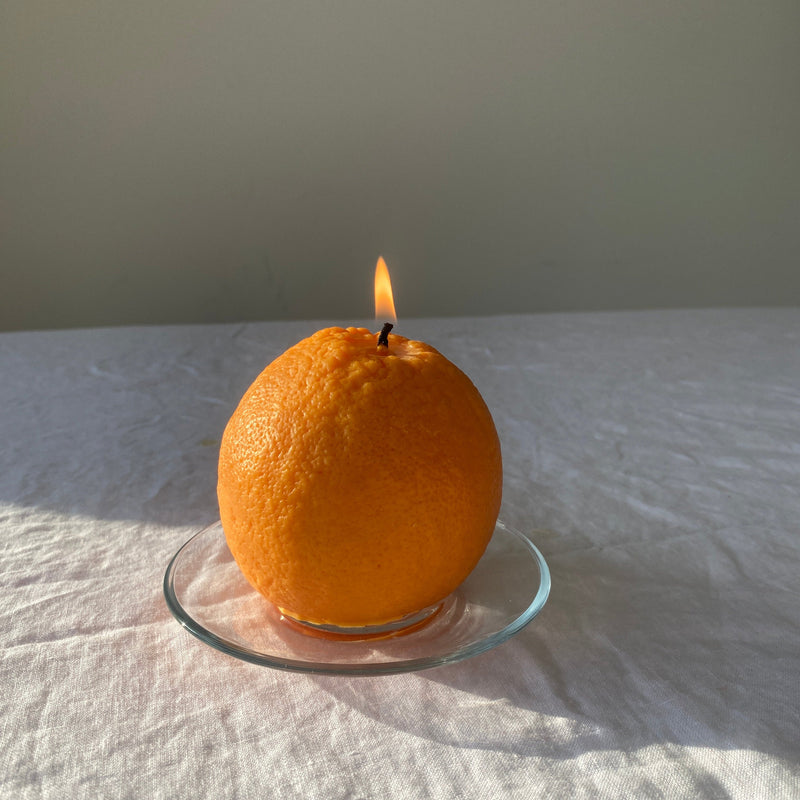 Large Orange Candle-zoom-