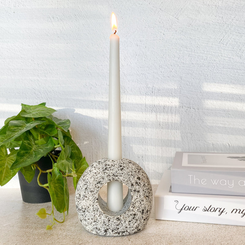 Silhouette Stone Candleholder-zoom-