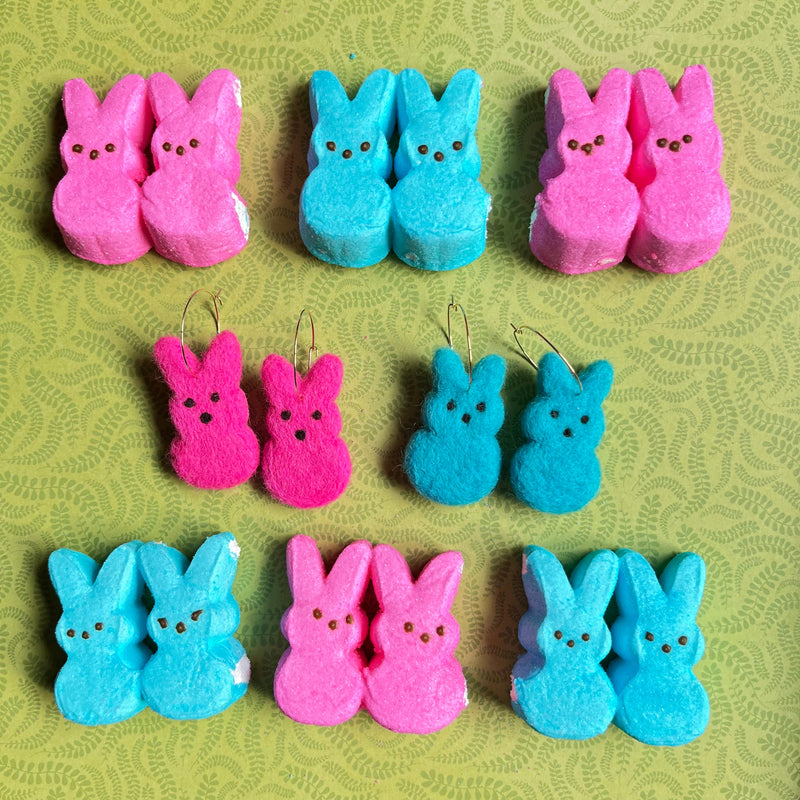 Bunny Peeps Earrings-zoom-