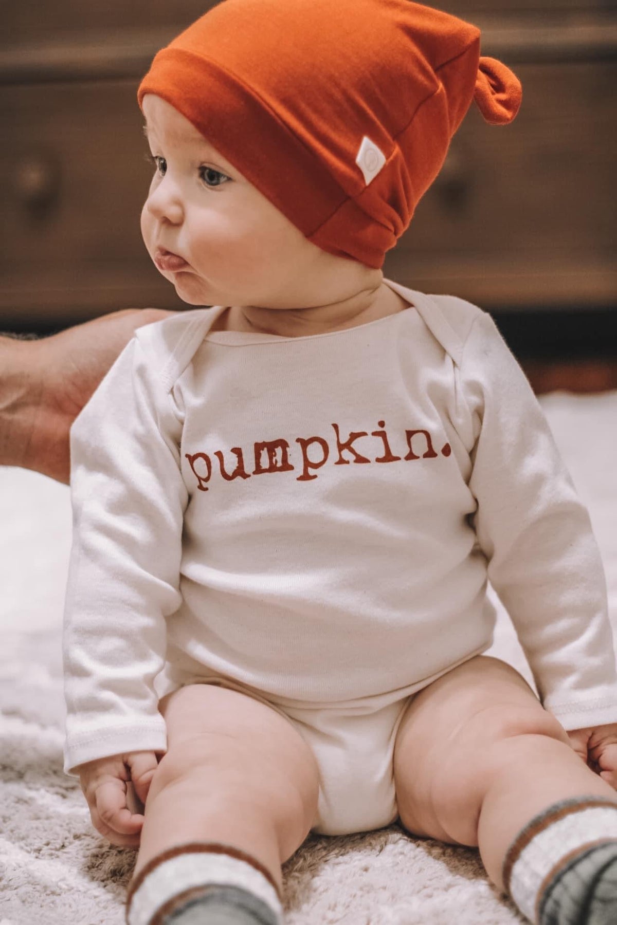Pumpkin Organic Bodysuit Long Sleeve-zoom-6