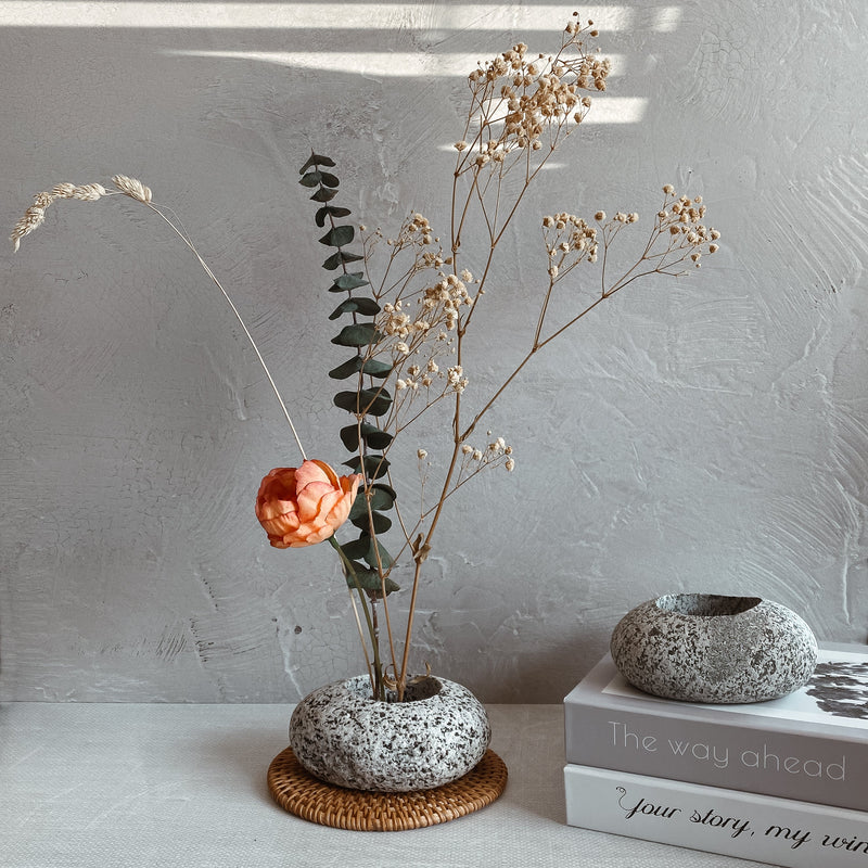 Stone Ikebana Vase-zoom-