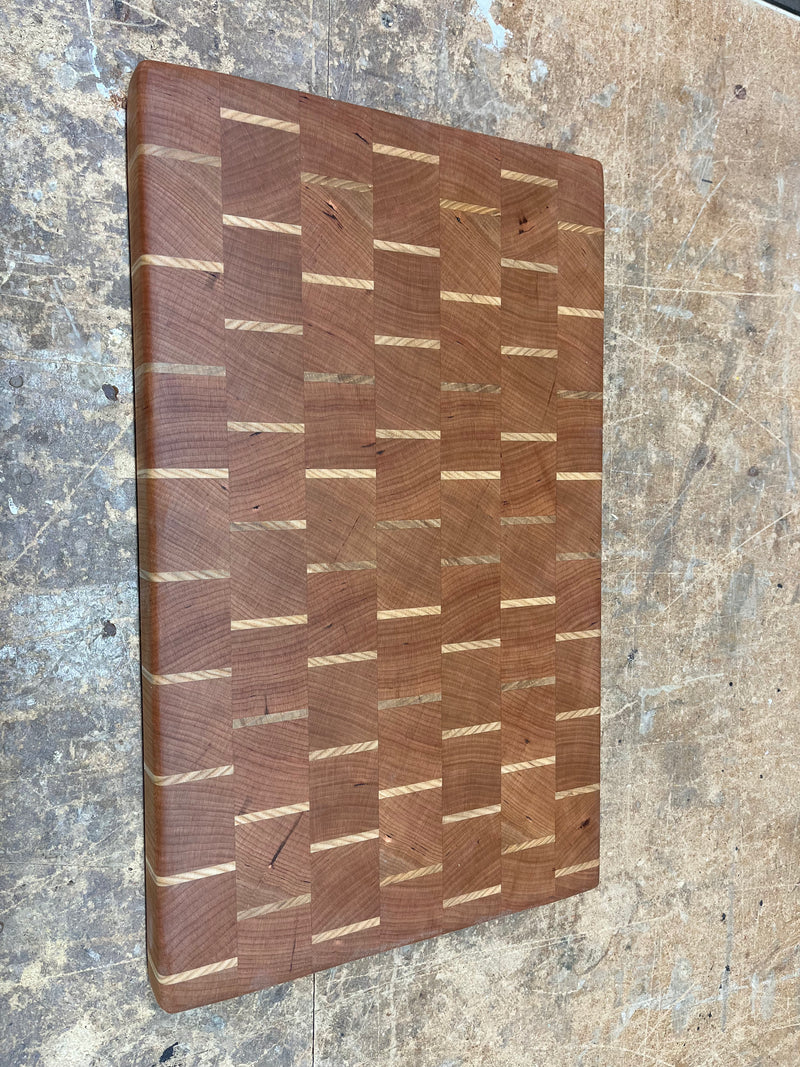 Cherry & Ash End Grain Cutting Board-zoom-