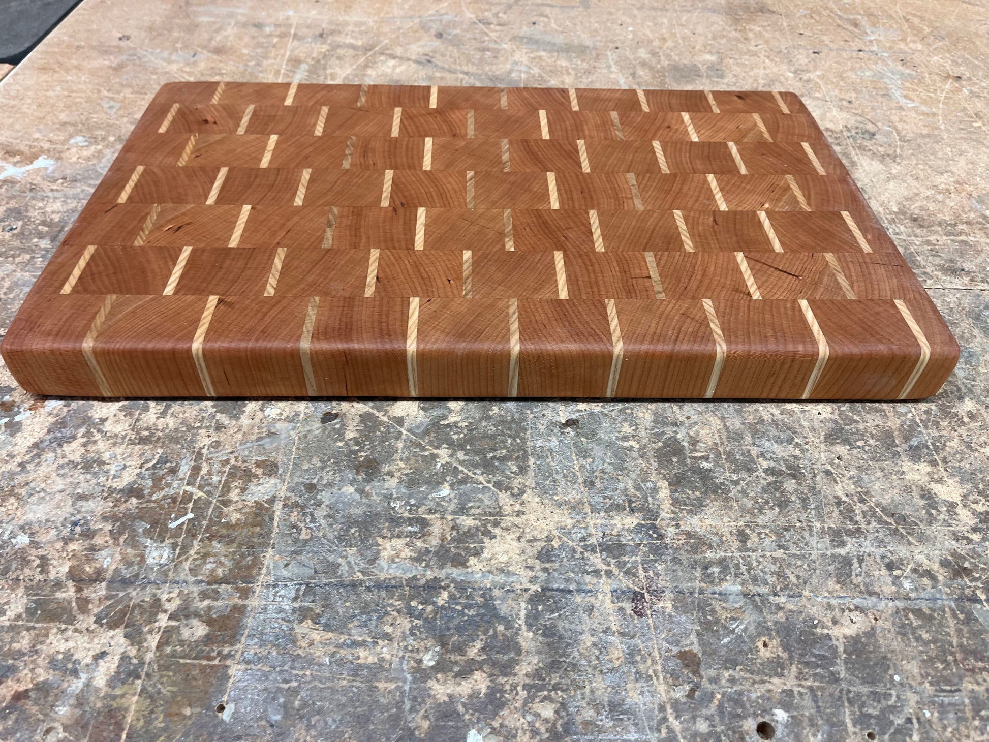 Cherry & Ash End Grain Cutting Board-3