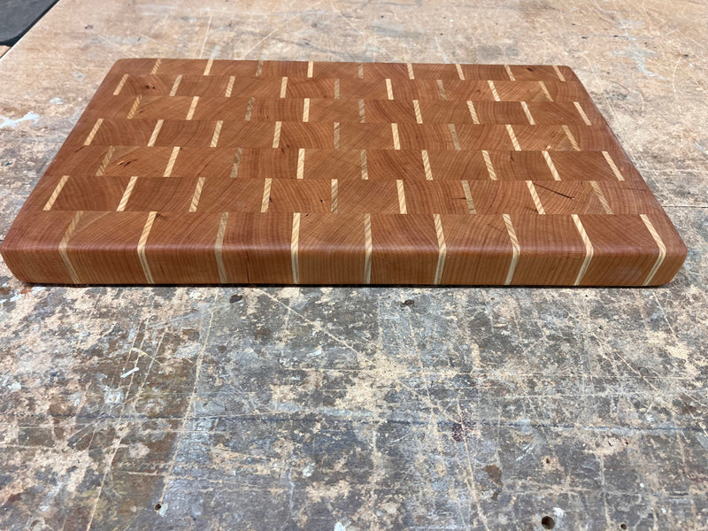 Cherry & Ash End Grain Cutting Board-zoom-