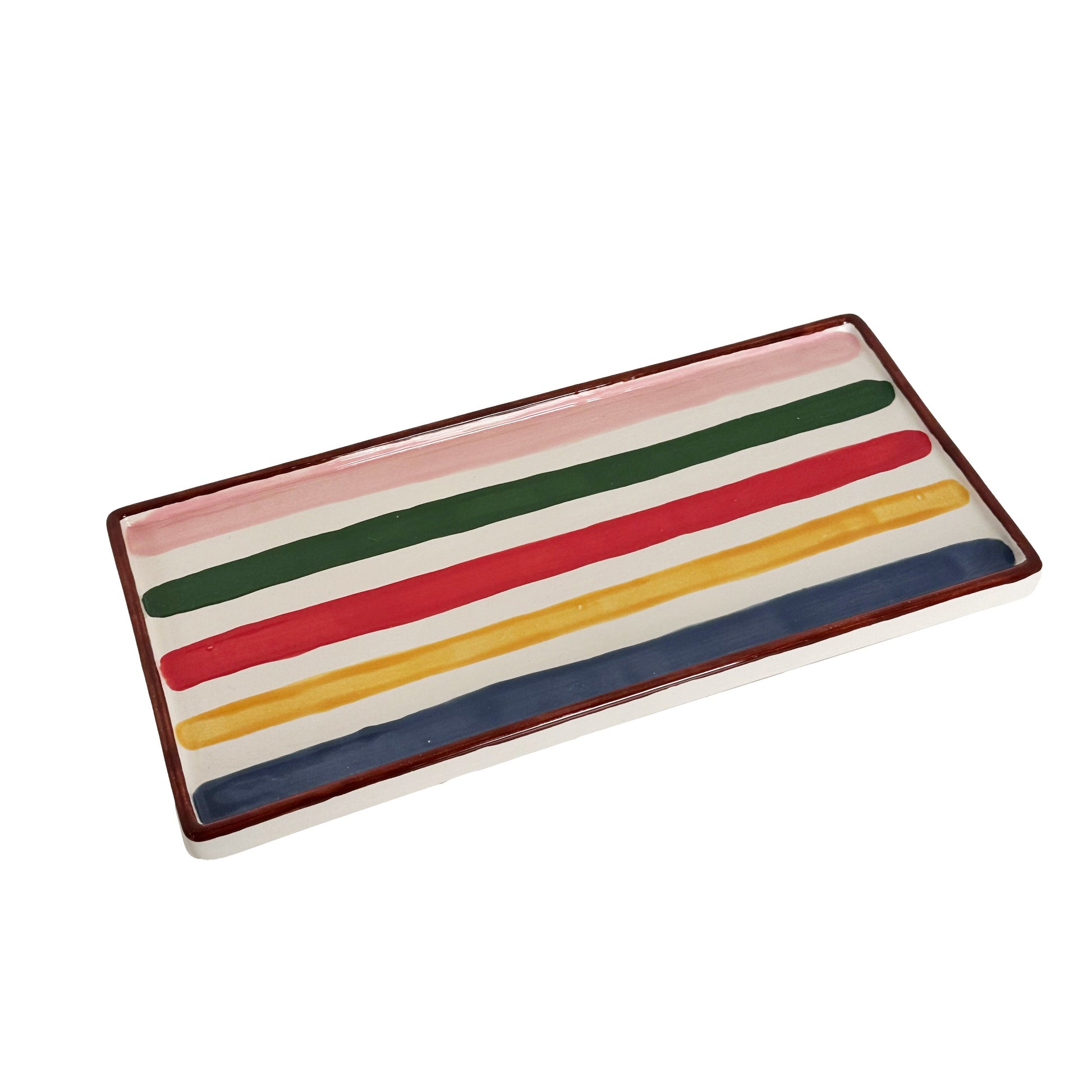 Low Profile Tray with Multicolor Stripes-2