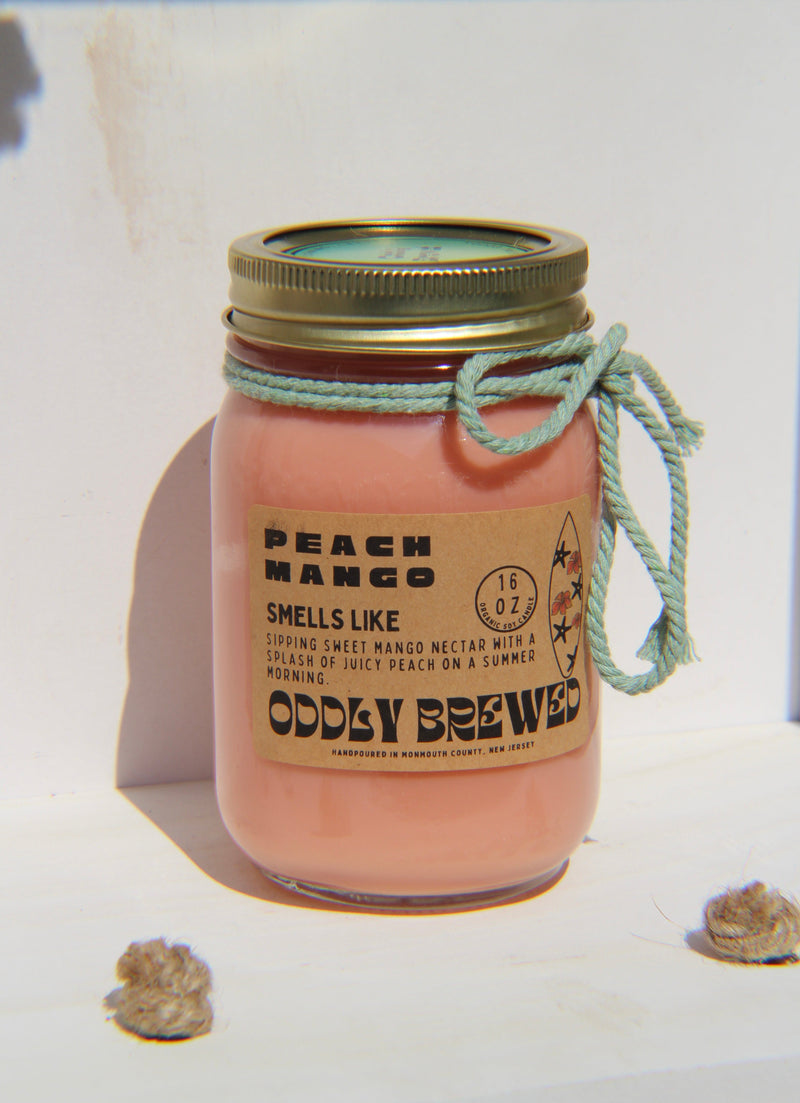 Farmers Market Peach Mango Juice Soy Candle-zoom-