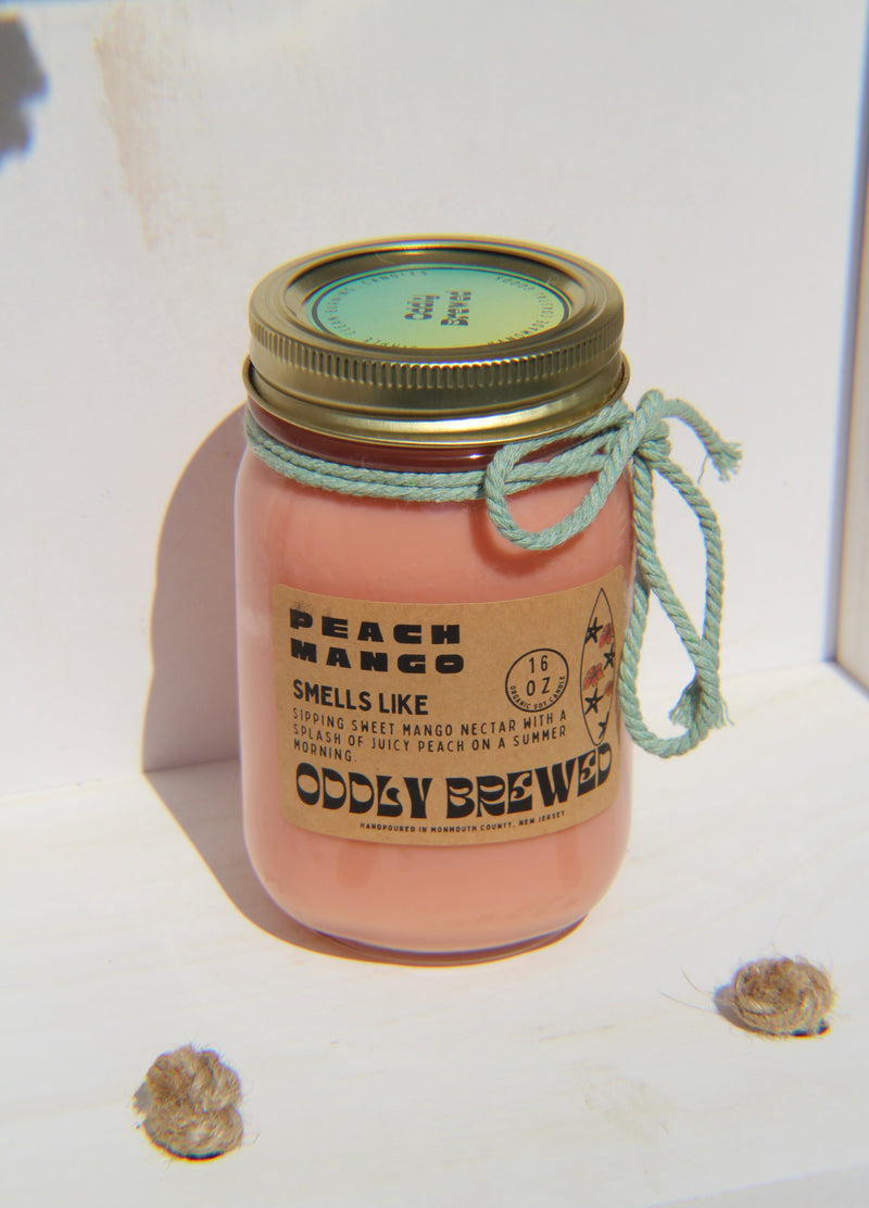 Farmers Market Peach Mango Juice Soy Candle-zoom-