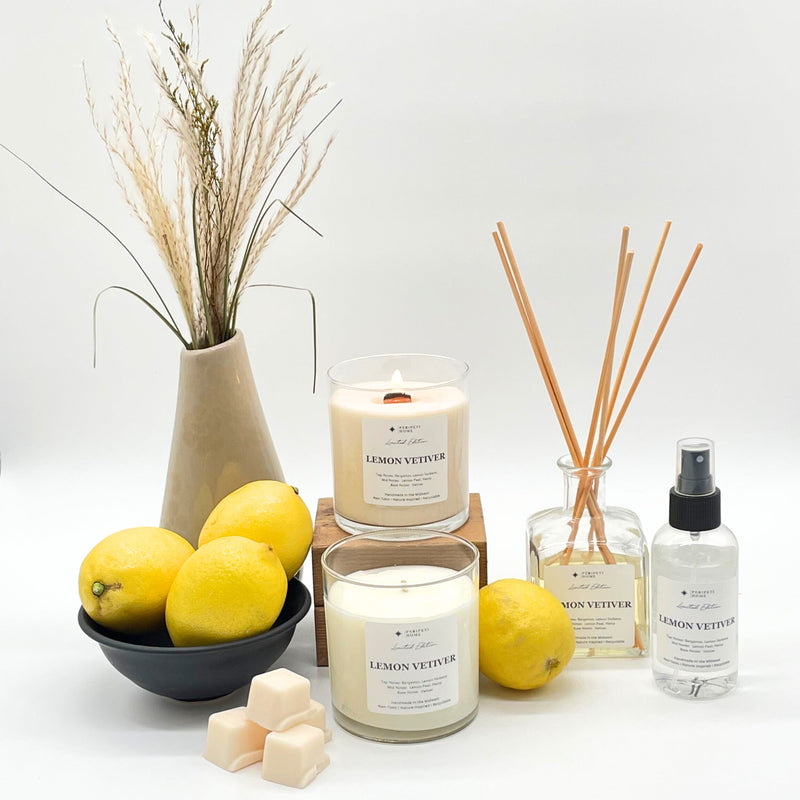 Lemon Vetiver Candle, Wax Melt, Diffuser & Room Spray-zoom-