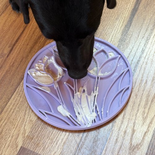 Tulip Design Lick Mat for Dogs and Cats-zoom-