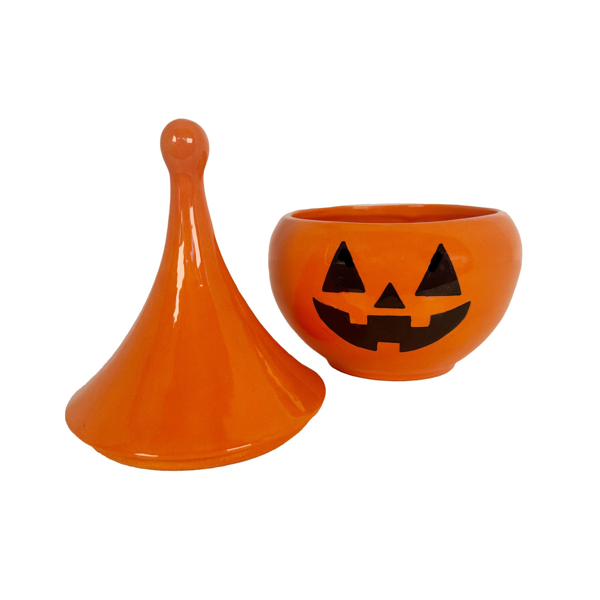 Jack-O'-Lantern Teardrop Jar in Tiki Orange-8