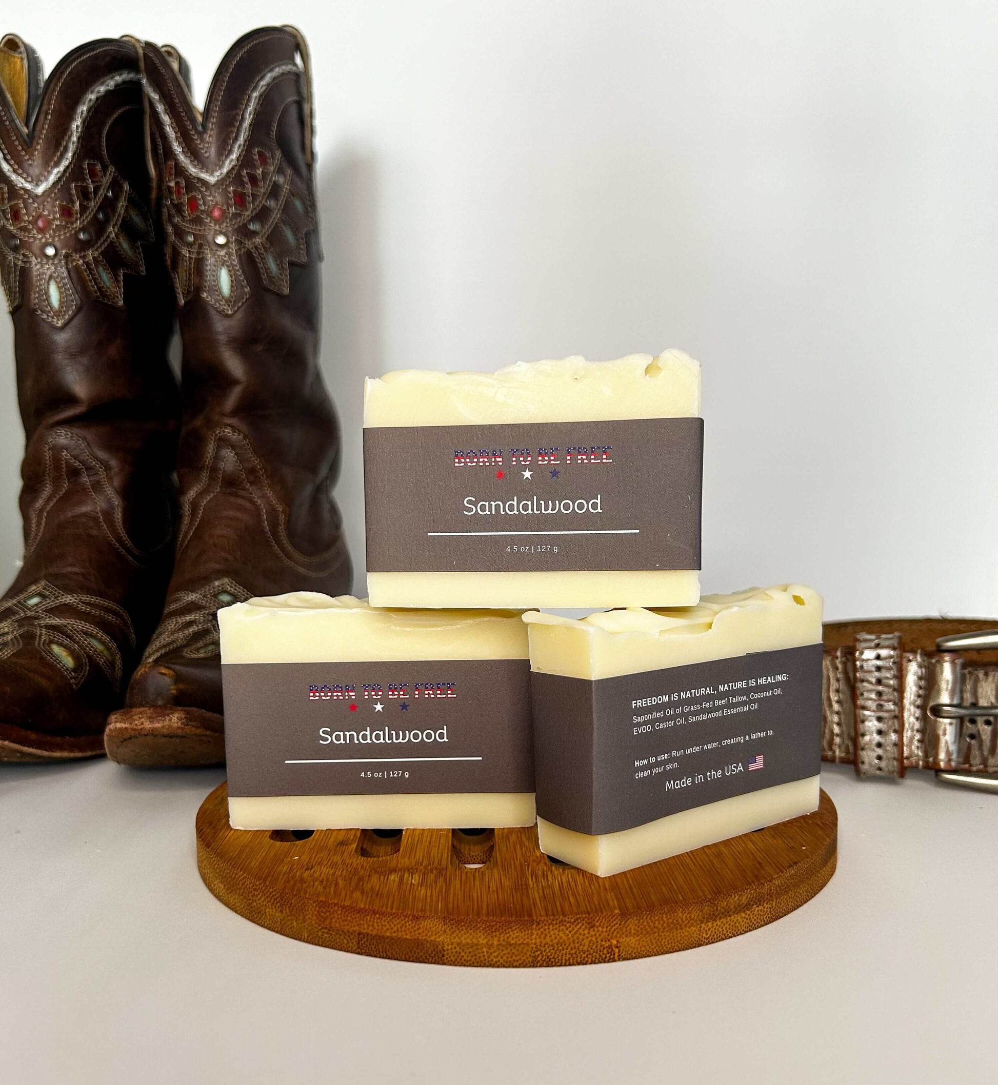 Sandalwood Tallow Soap Bar-4