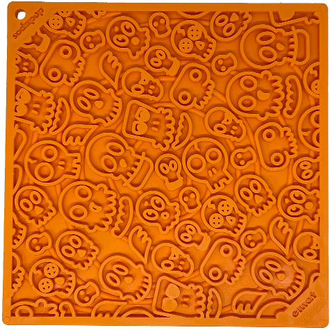 Zombie eMat - Enrichment Lick Mat for Dogs and Cats | Halloween Skull Design | SodaPup-zoom-