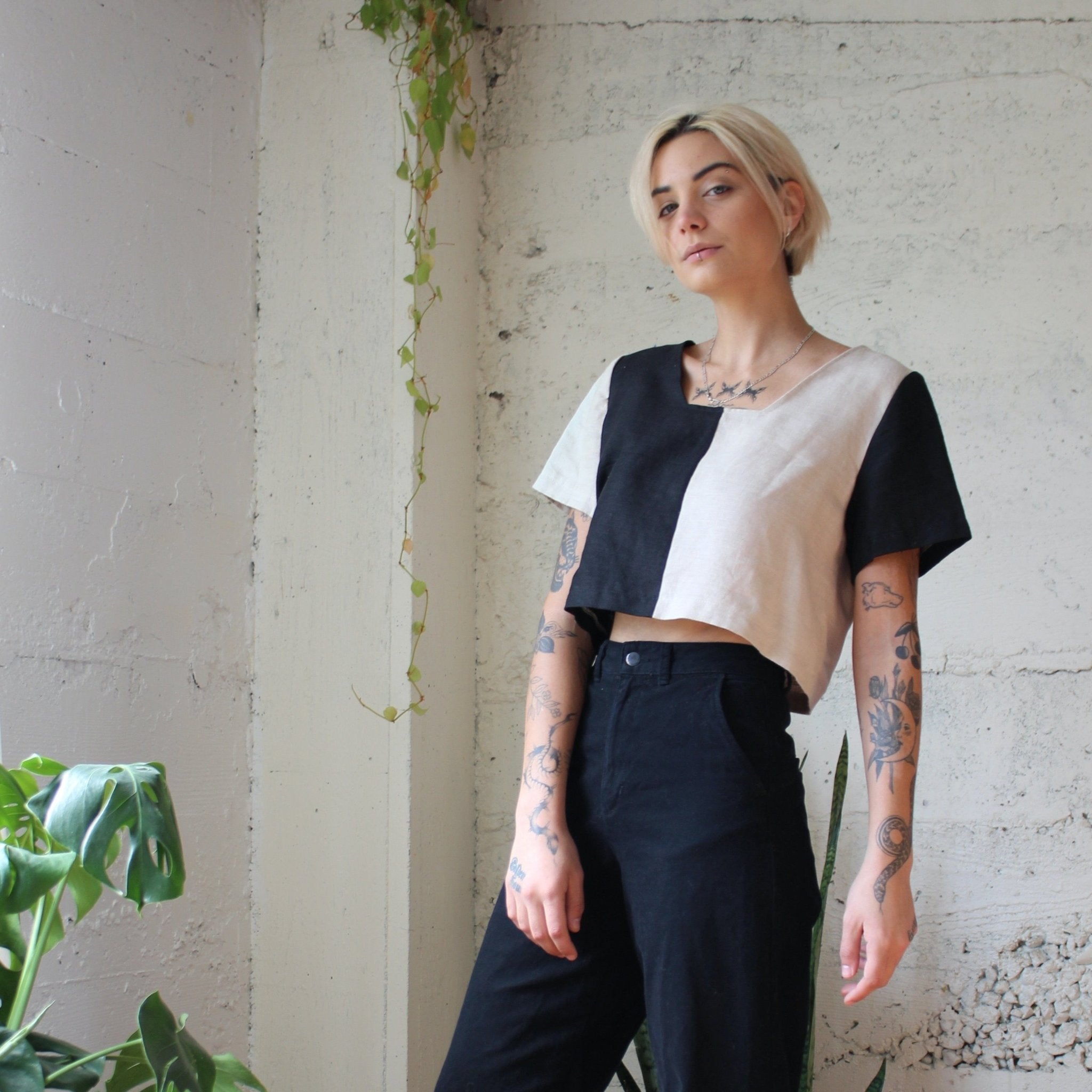 Quilted Frankie Top | B/W - Aware House