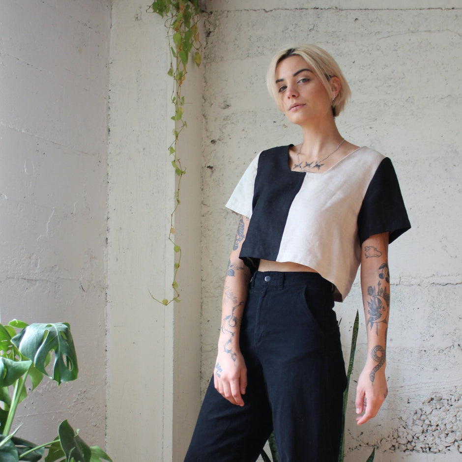 Quilted Frankie Top | B/W - Aware House