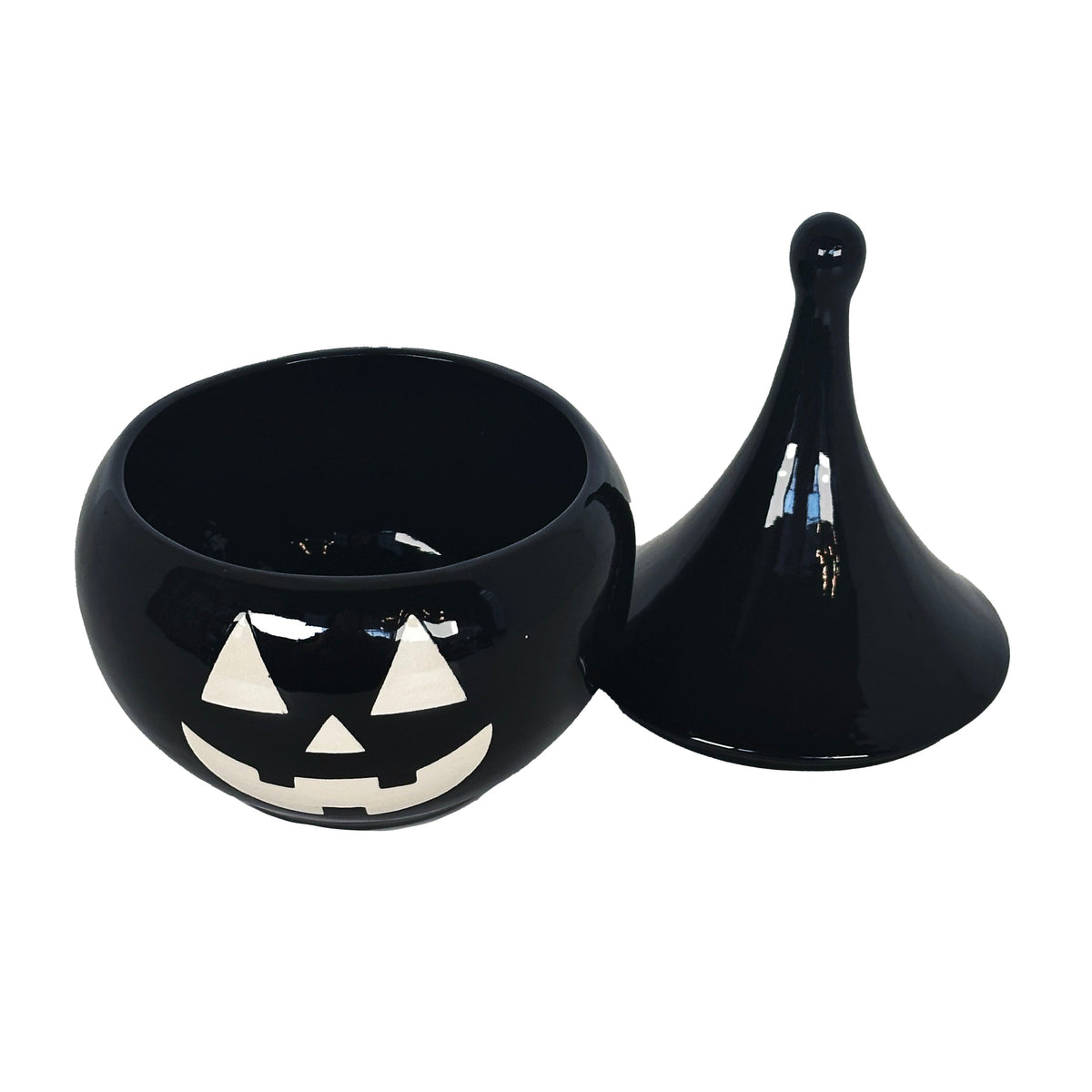 Jack-O'-Lantern Teardrop Jar in Black-zoom-3