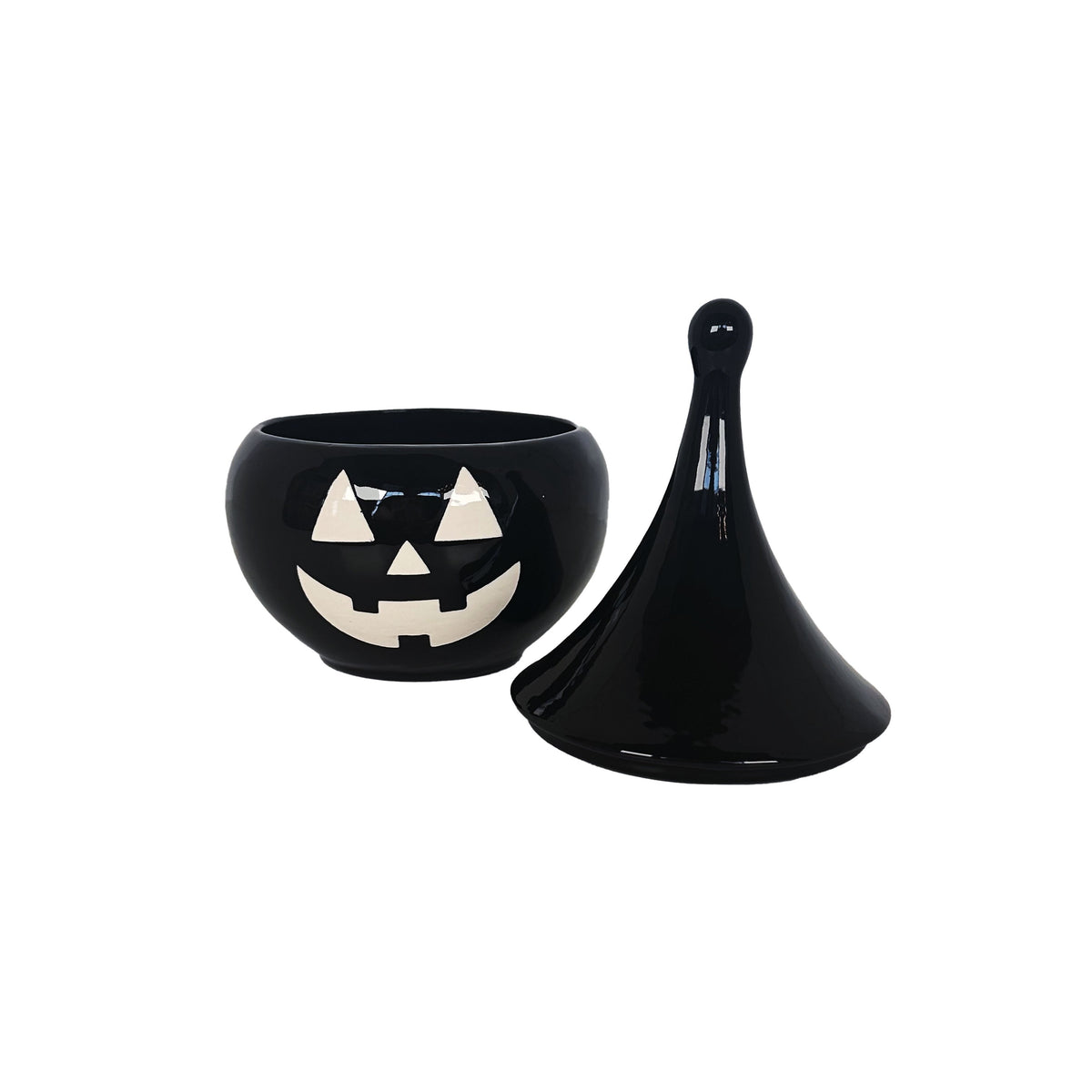 Jack-O'-Lantern Teardrop Jar in Black-zoom-2
