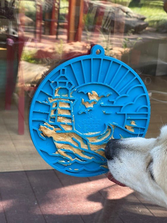 Lighthouse Lick Mat for Dogs and Cats with Suction Cups-zoom-