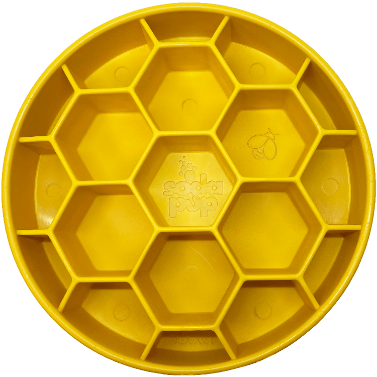 Honeycomb eBowl Deep Slow Feeder Dog Bowl-zoom-