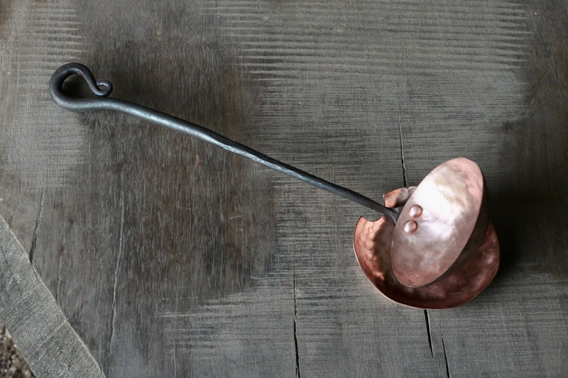 Reverse Curl Copper and Steel Ladle-zoom-