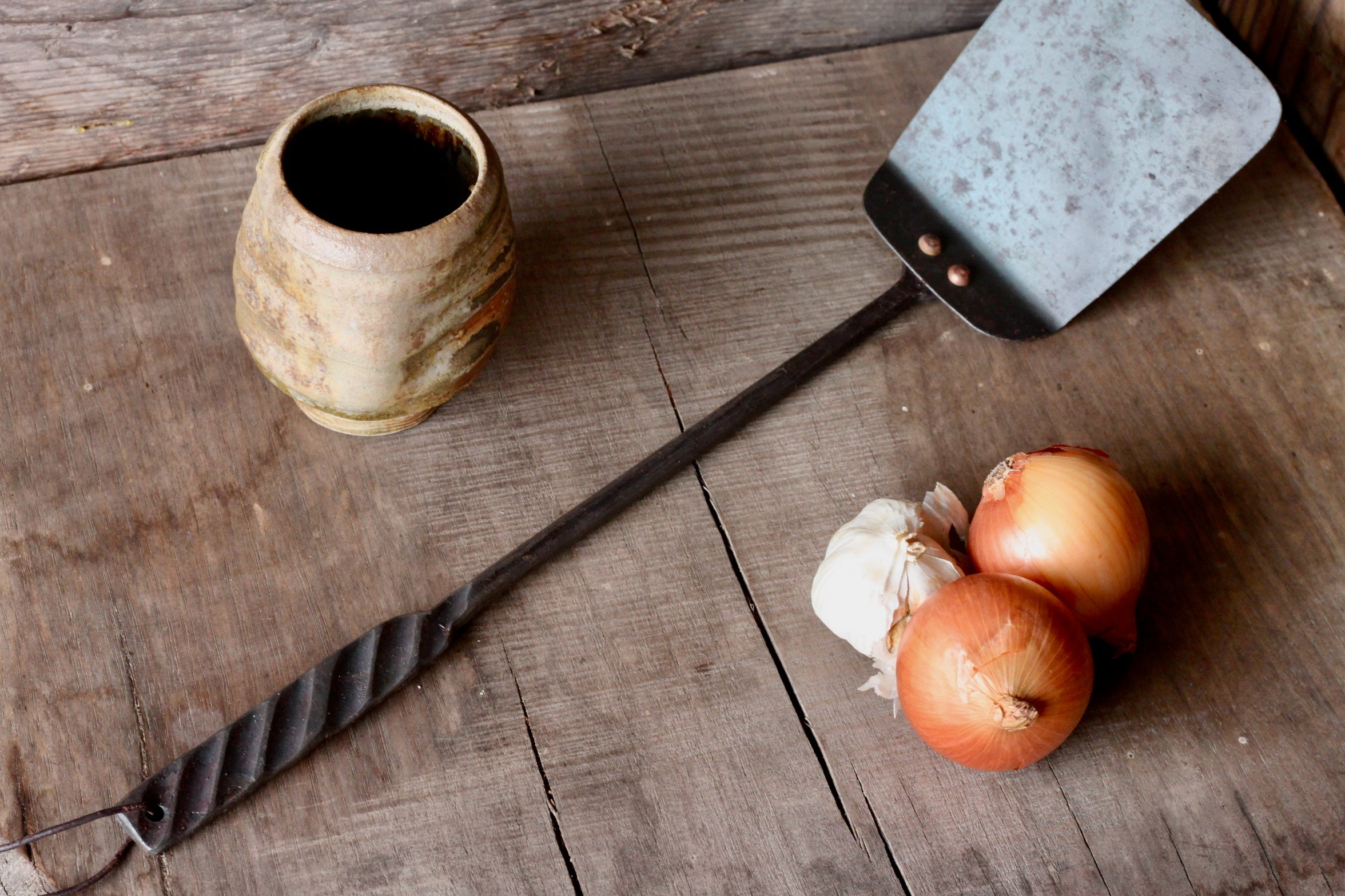 Hand Forged Grilling Spatula | Grill-Marked Handle BBQ Tool