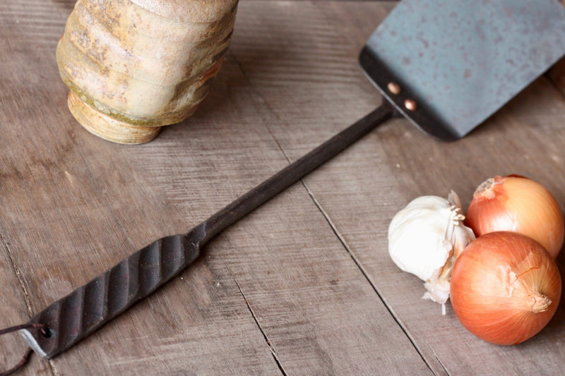 Hand Forged Grilling Spatula | Grill-Marked Handle BBQ Tool-zoom-