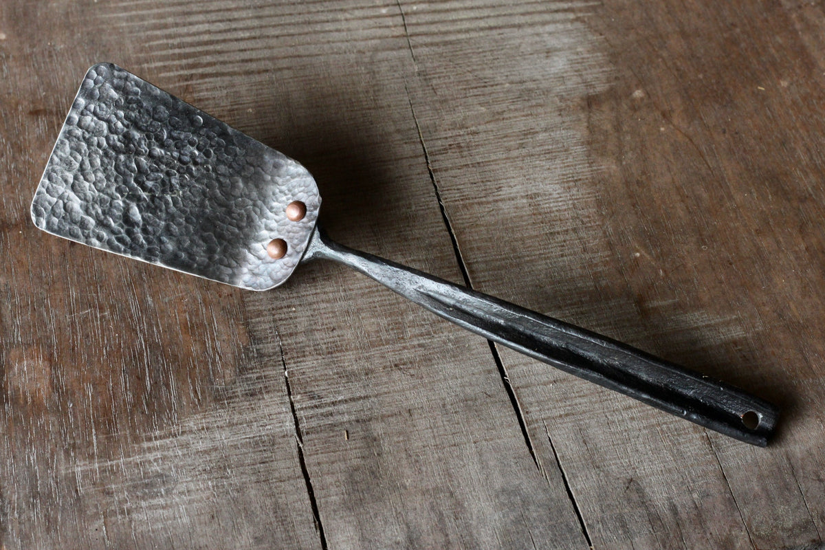 Hand Forged Stainless Steel Spatula | Metal Cooking Turner-zoom-5