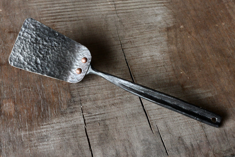 Hand Forged Stainless Steel Spatula | Metal Cooking Turner-zoom-