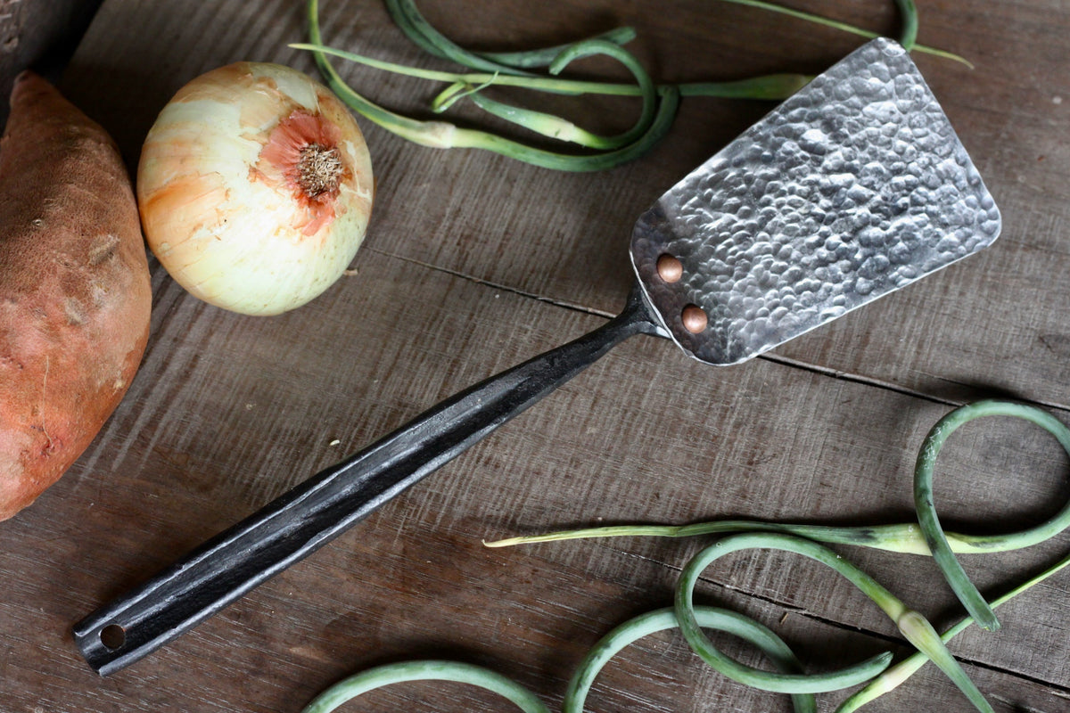 Hand Forged Stainless Steel Spatula | Metal Cooking Turner-zoom-1