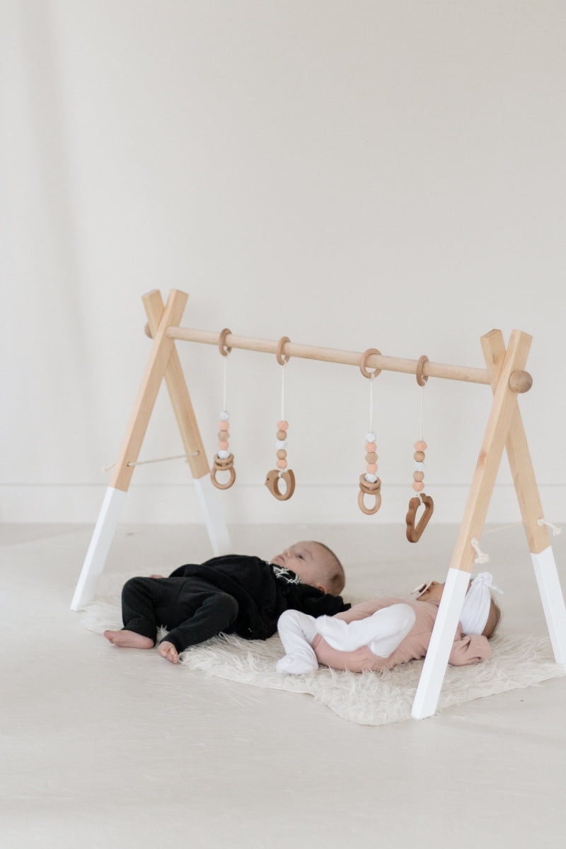 Twin Size Wooden Play Gym | Baby Activity Gym-zoom-