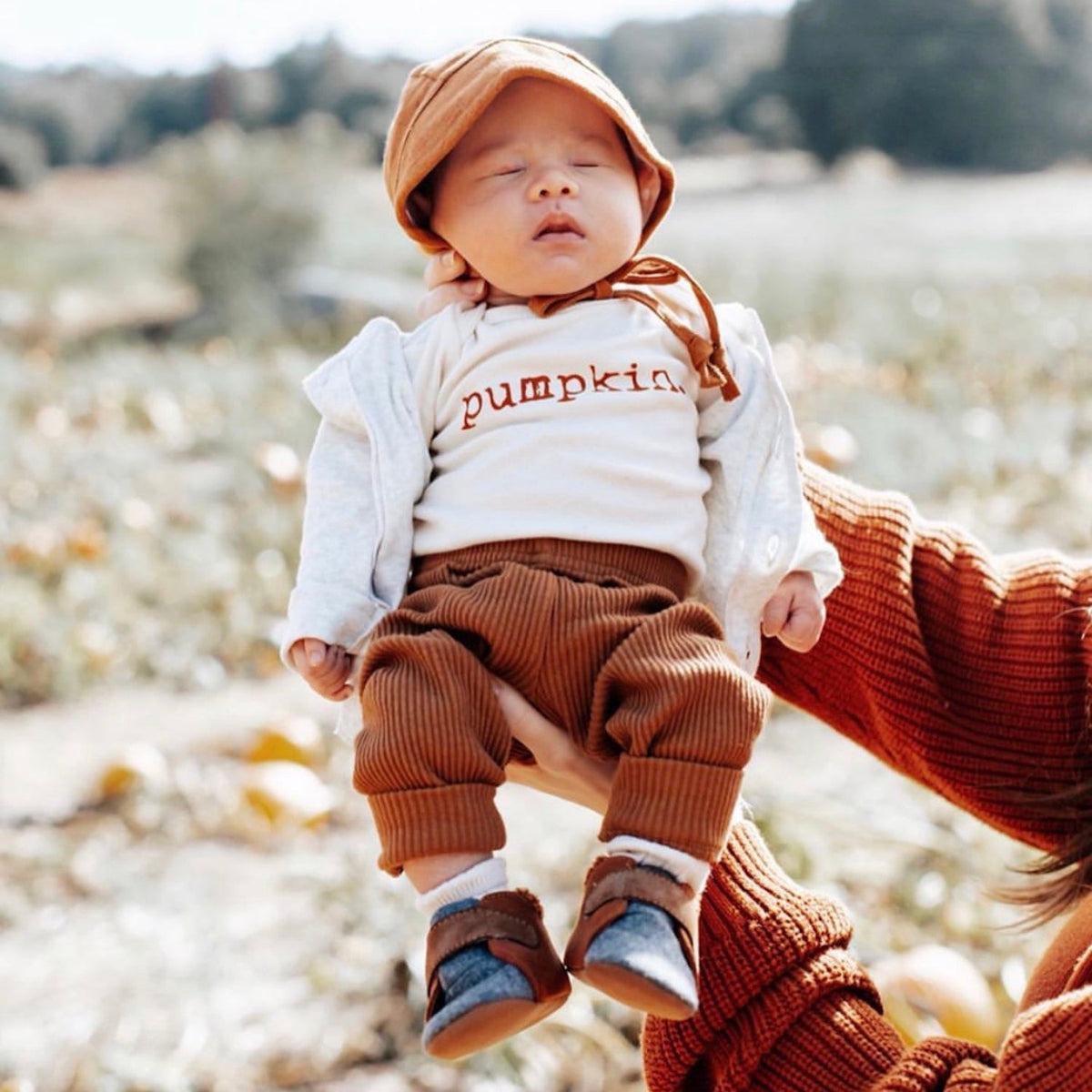 Pumpkin Organic Bodysuit Long Sleeve-zoom-5