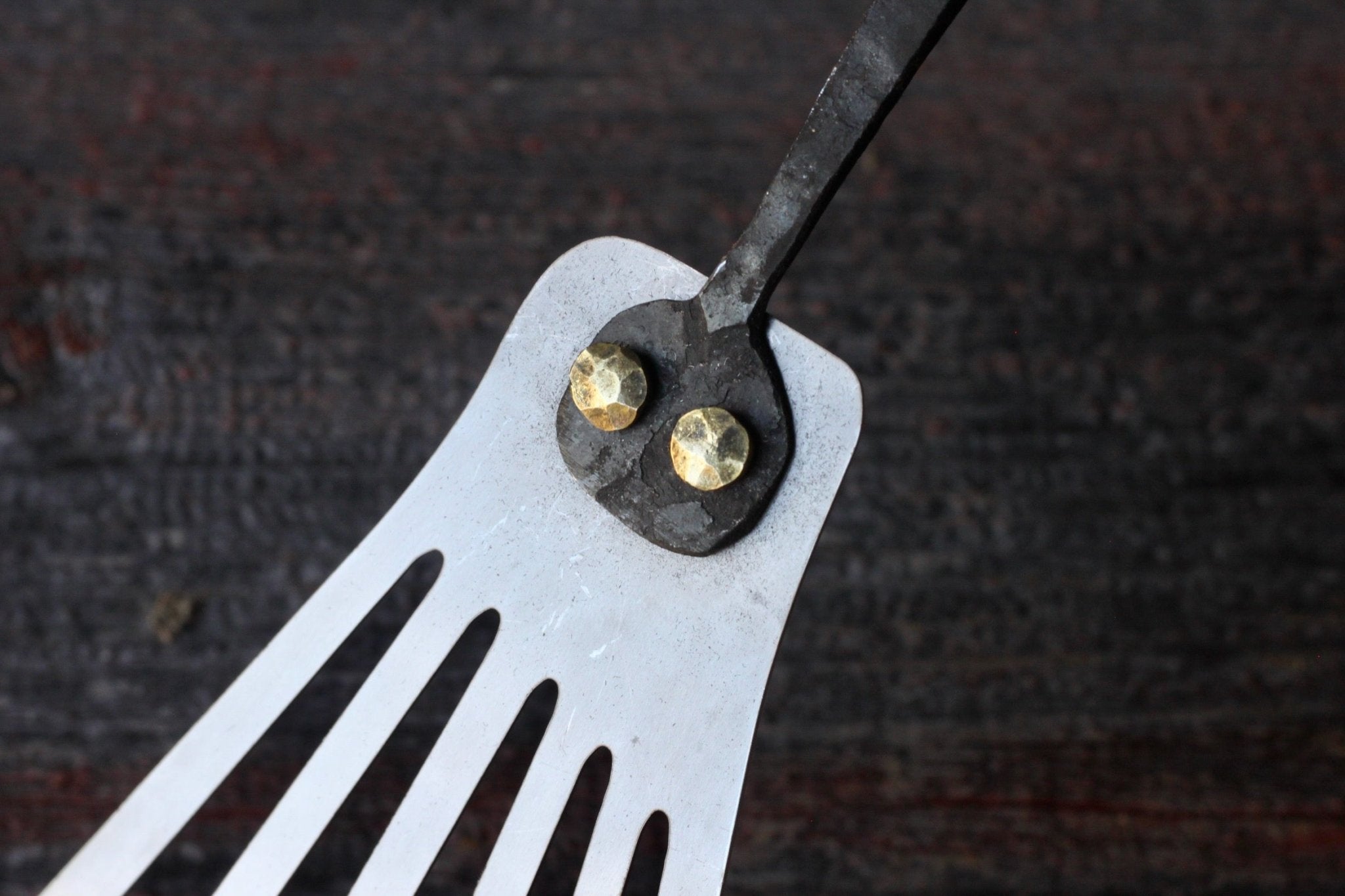 Hand Forged Fish Spatula | Flexible Slotted Cooking Turner - Aware House - Wicks Forge - 