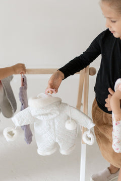 Wooden Doll Clothes Rack | Kids Dress - Up Storage - Aware House