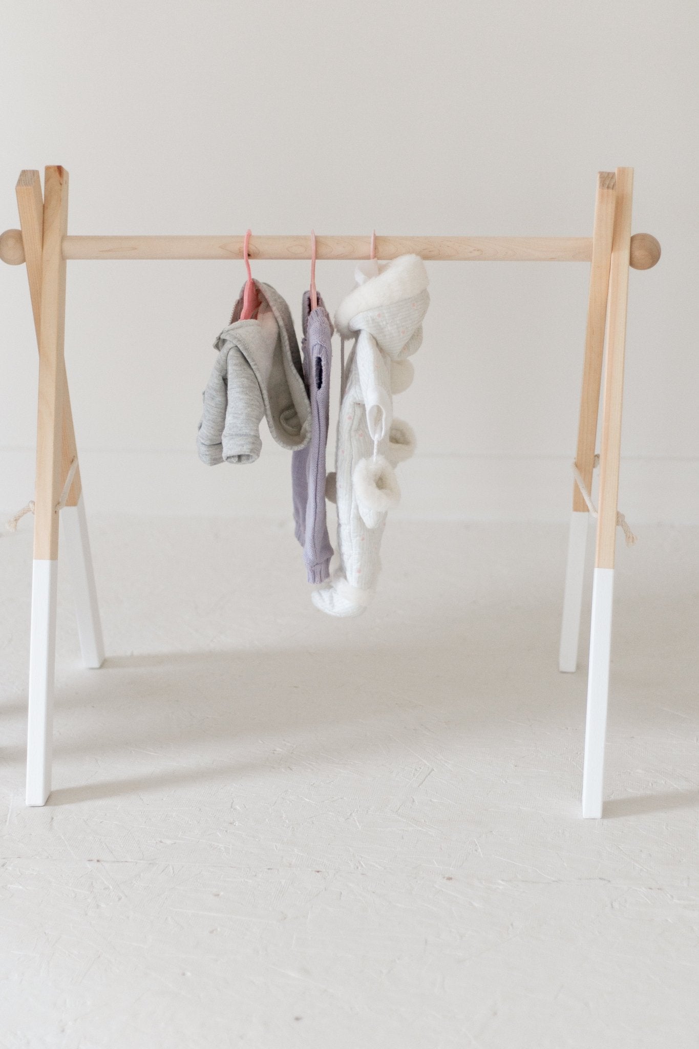 Wooden Doll Clothes Rack | Kids Dress - Up Storage - Aware House