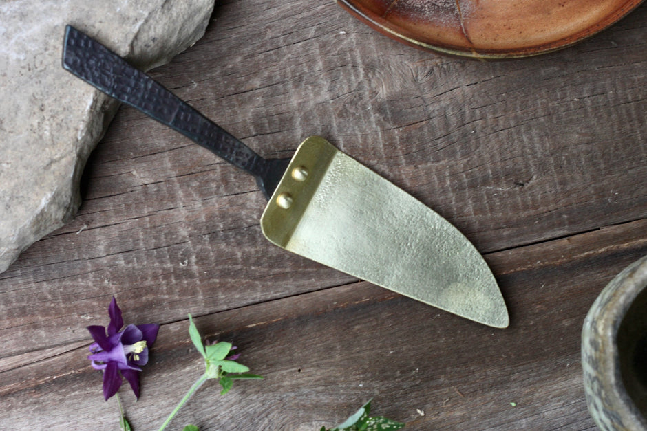 Brass Pie and Cake Server