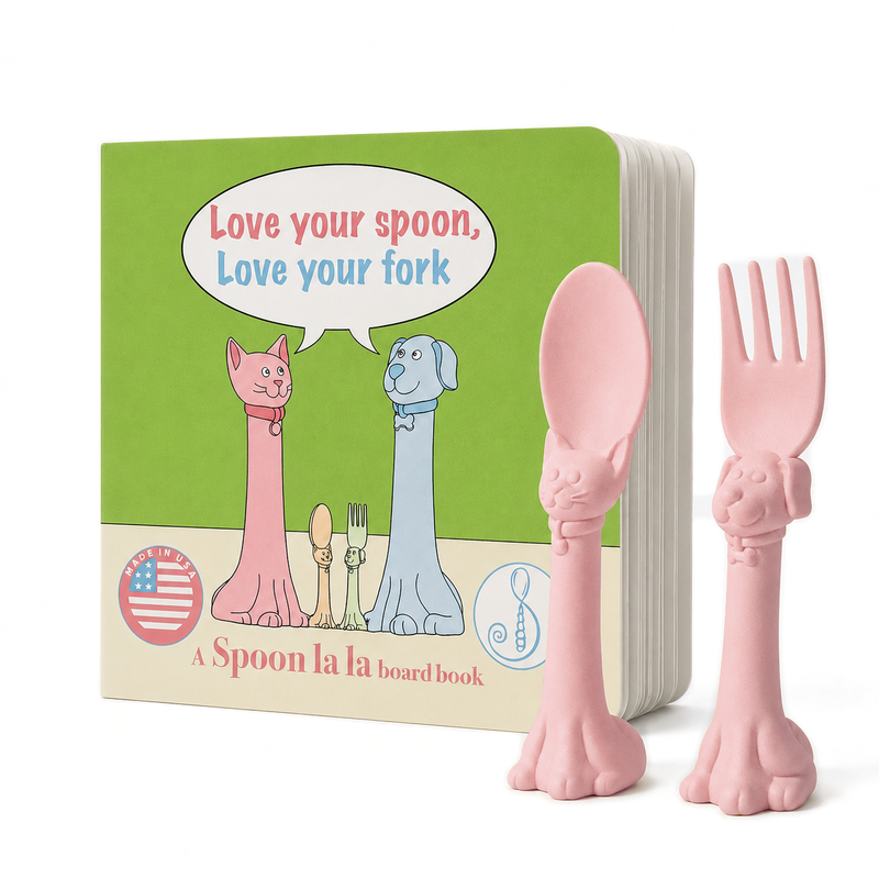 Spoon la la Utensils + Board Book-zoom-