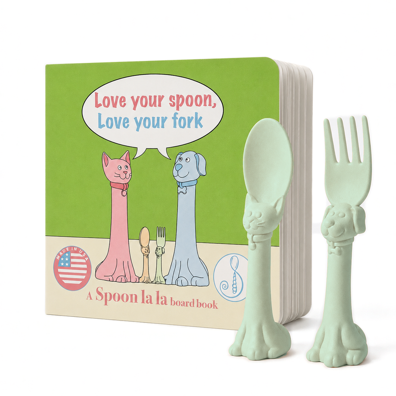 Spoon la la Utensils + Board Book-zoom-