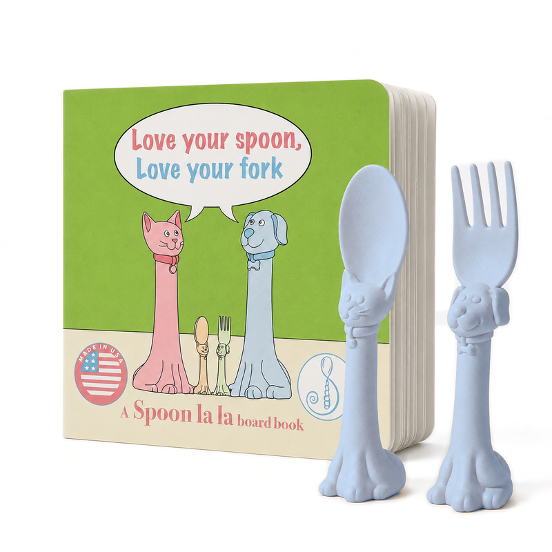 Spoon la la Utensils + Board Book-zoom-