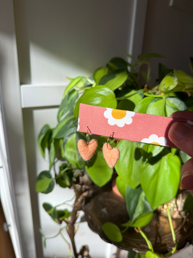 MINI Heart Felt Earrings-zoom-