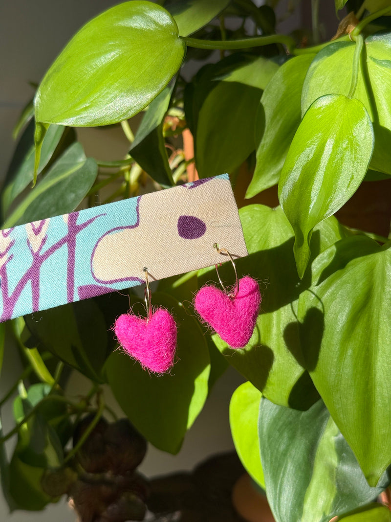 MINI Heart Felt Earrings-zoom-