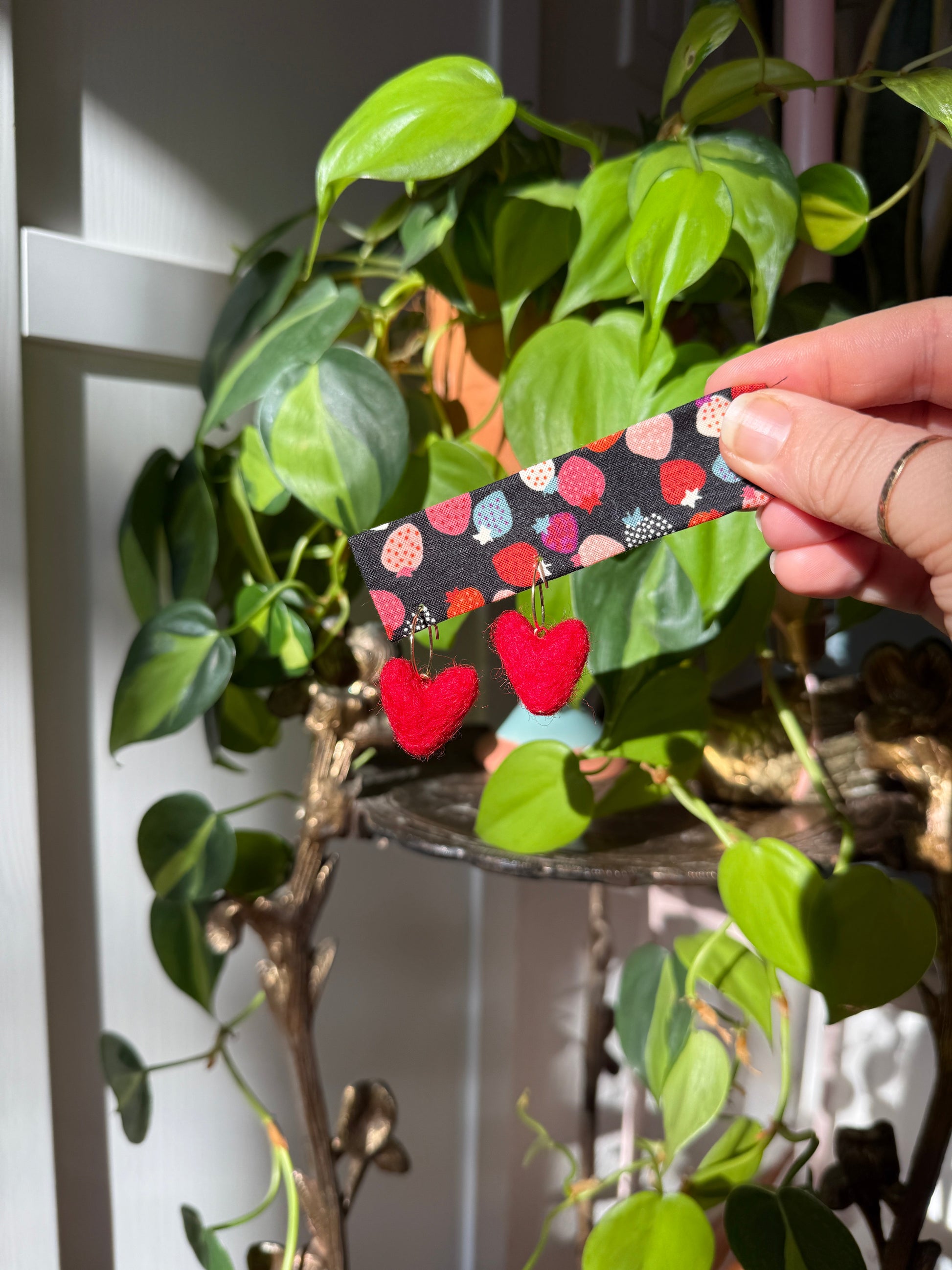 MINI Heart Felt Earrings-7