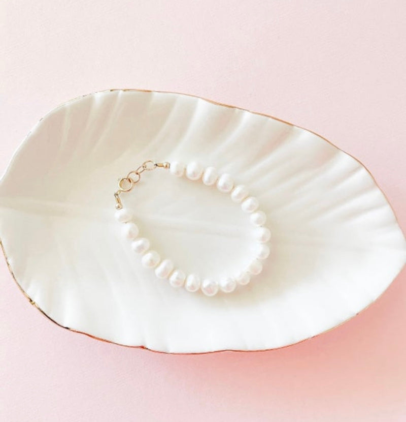 Gold-Filled Freshwater Pearl Baby Bracelet-zoom-
