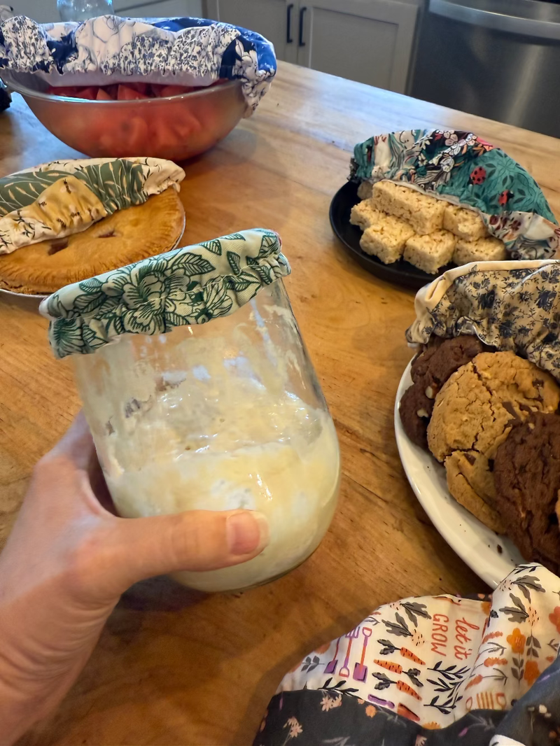 Reusable Cotton Jar & Bowl Covers | Eco-Friendly Kitchen Covers-zoom-