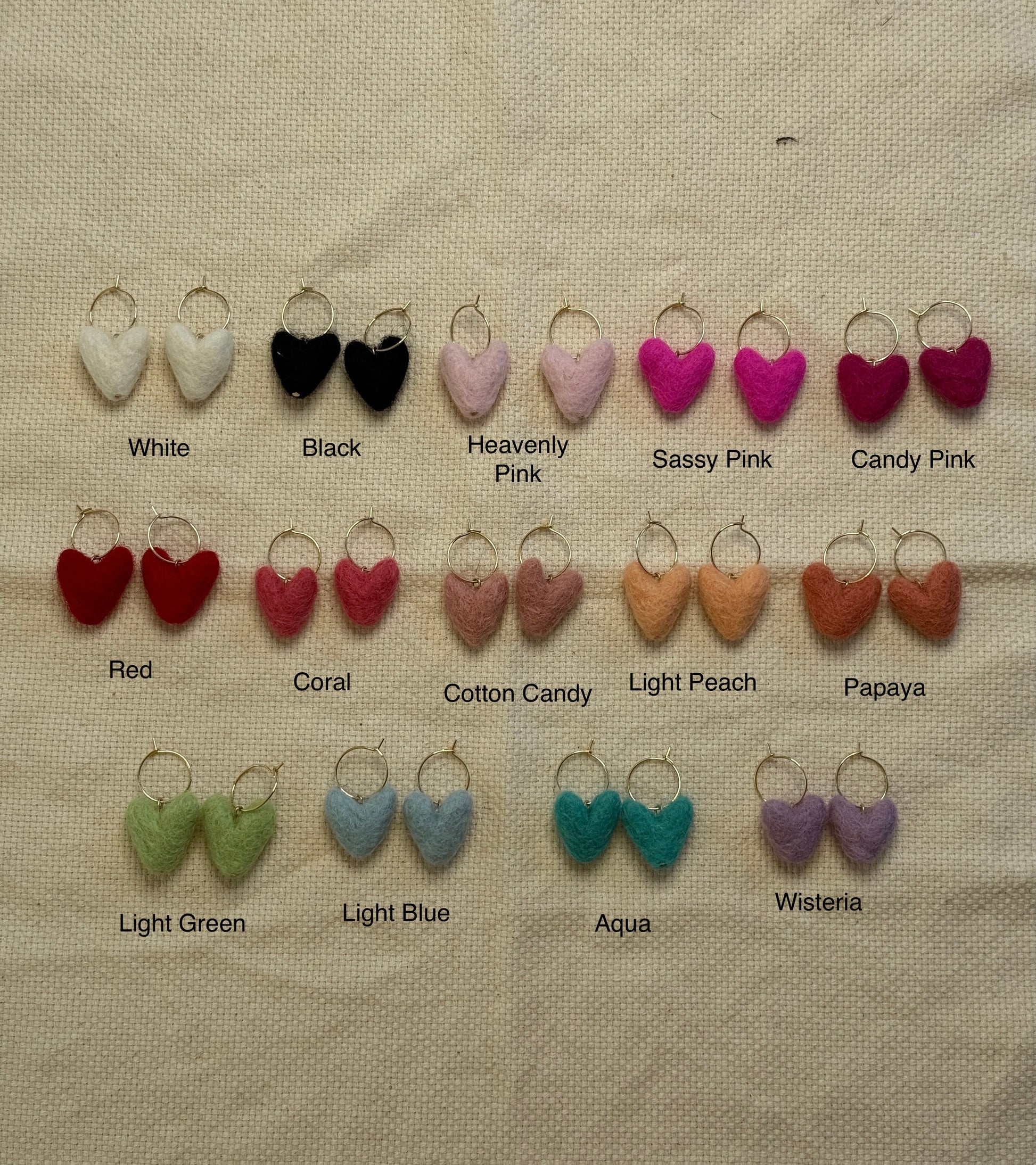 MINI Heart Felt Earrings-17