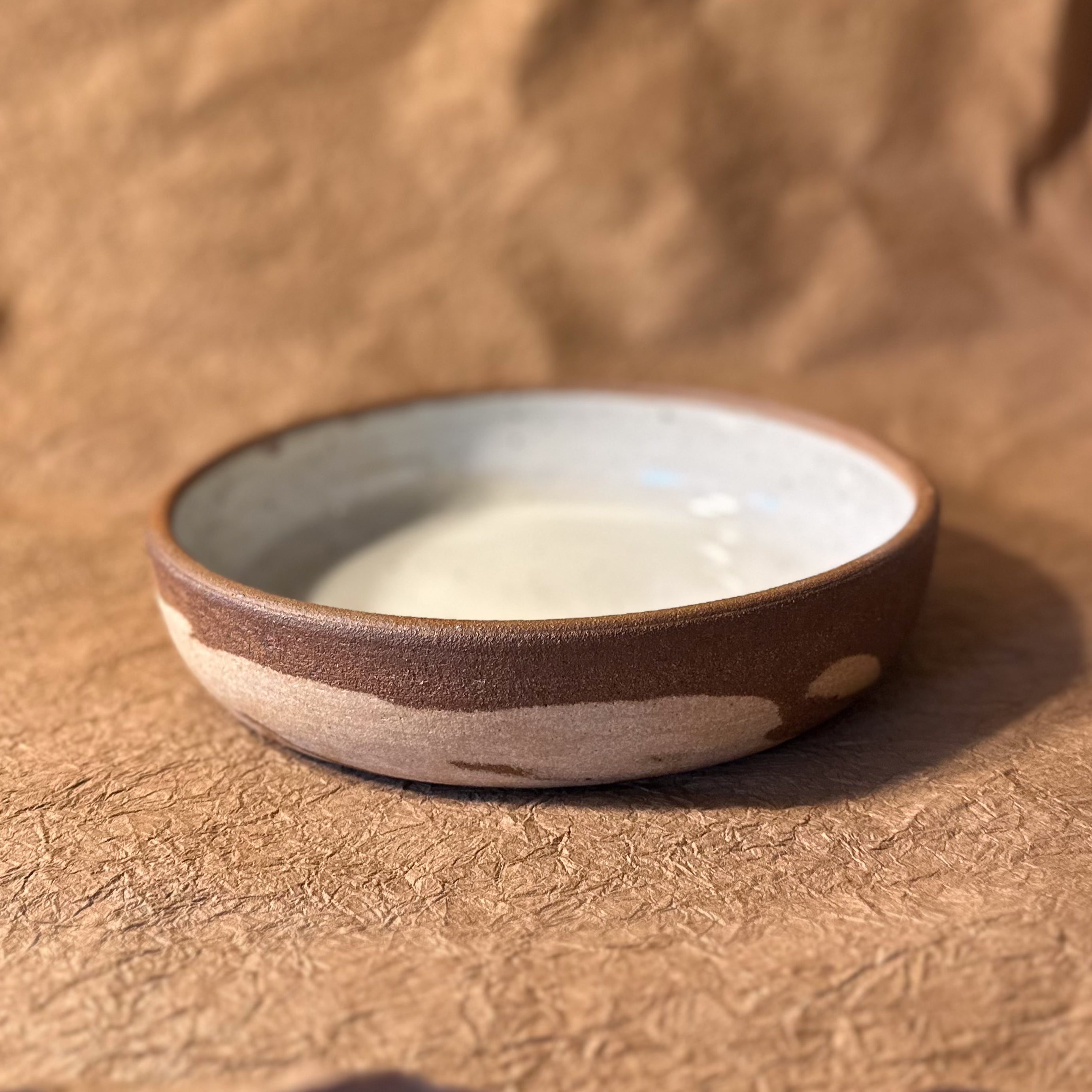 Handmade Marbled Ceramic Coupe Bowl | 9.5" Stoneware Salad & Serving Bowl