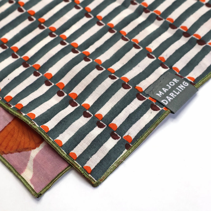 Reversible Dog Bandana | Birds & Geo-zoom-