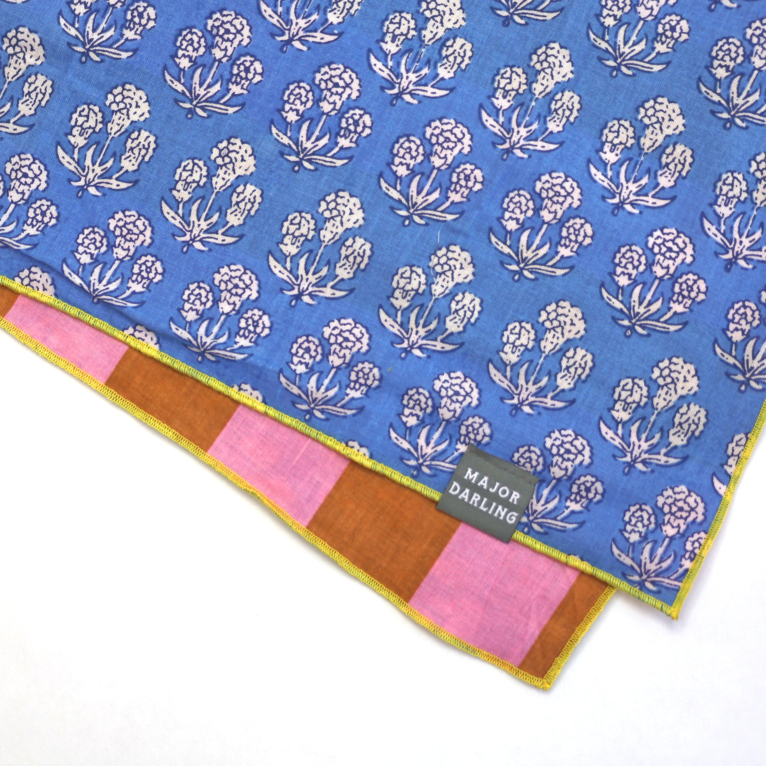 Reversible Dog Bandana | Cornflower Stripe