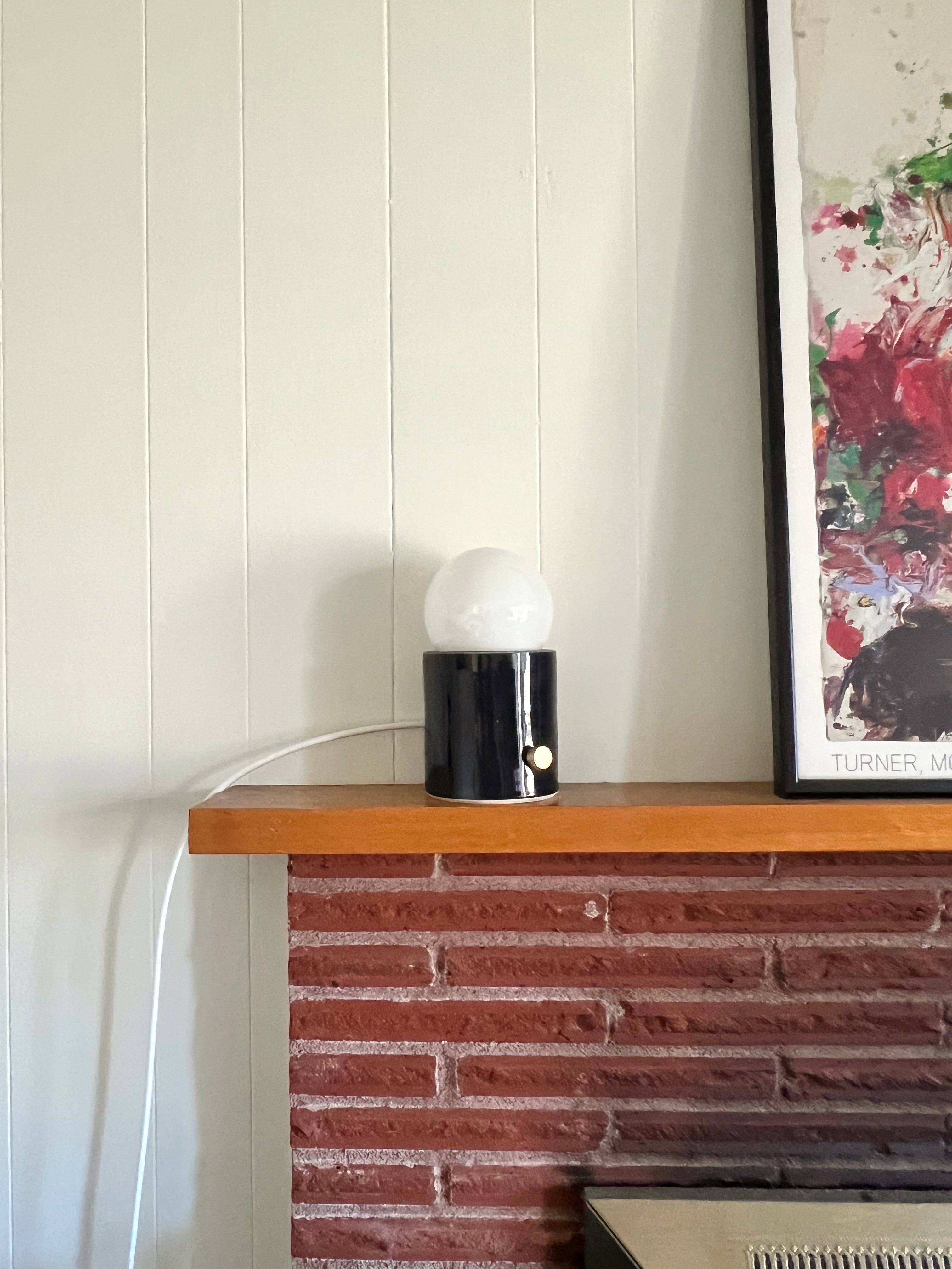 Dark Blue Mini Pillar Lamp