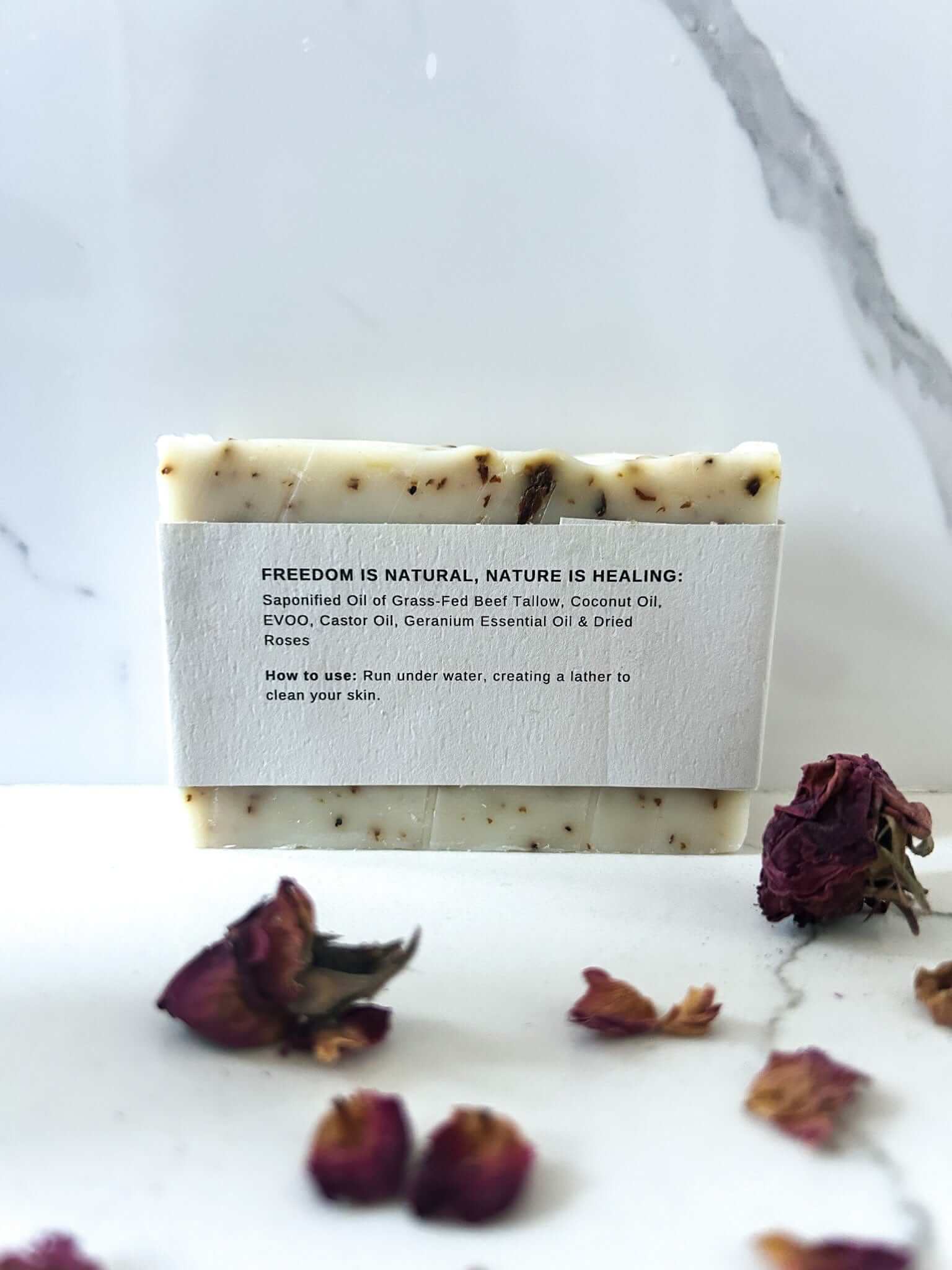 Geranium & Rose Tallow Soap Bar-2
